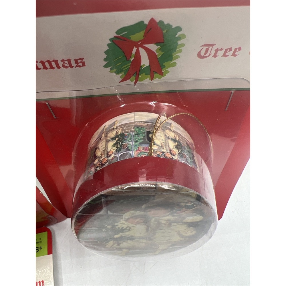 Vintage Victorian Box Container Christmas Ornament Lot Of 4 Santa Tree Trim NIP - Picture 7 of 9